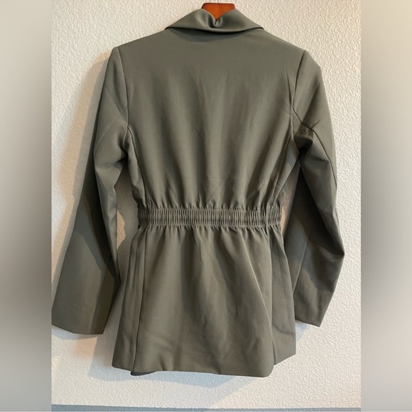 NWOT Athleta Endless Primatwill Blazer Green / Gray - Picture 6 of 13